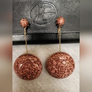 Vintage 1960s Drop Plastic Earrings